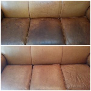 Leather Cleaning Before & After